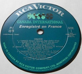 CANADA SYLVIE VARTAN Chance MONO 1966 Reissue RCA VICTOR PC - 1078 LP 2