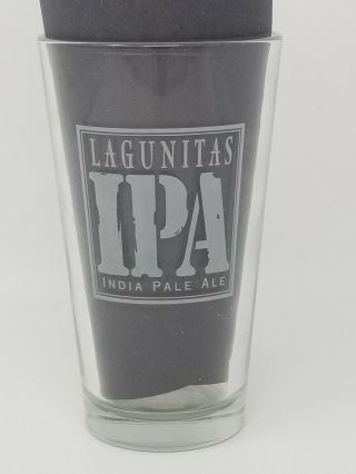 Lagunitas Ipa Dog Collar White Block Letters Petaluma California Beer Pint Glass