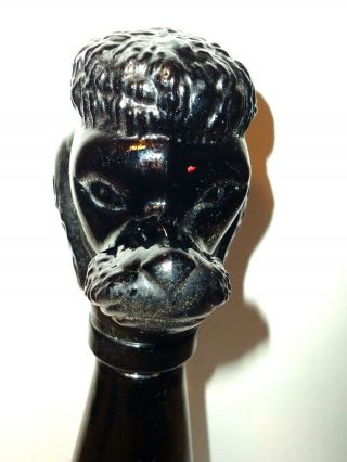 VIntage Black Art Glass Poodle Dog Decanter 15 