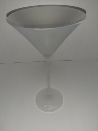 Belvedere Vodka Spectre 007 Frosted Martini Glass - 9 " Tall