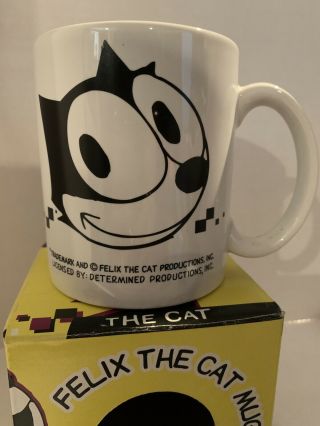 Felix The Cat Head Ceramic White Coffee Tea Mug Vintage