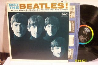 The Beatles Lp " Meet The Beatles " 1964 Capitol Records Mono " Brown Print " Vg,  /ex