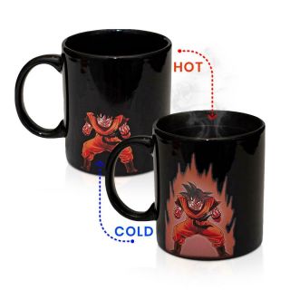 Dragon Ball Z Custom Goku Symbol Heat Reactive Mug |black Ceramic