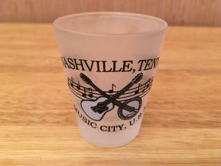 Unbranded Nashville,  Tn.  Music City,  Usa Frosted 2 Oz.  Shot Glass,  Souvenir