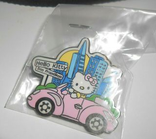 Mip Vintage 2002 Sanrio Hello Kitty San Francisco Pin Driving Pink Vw Volkswagen