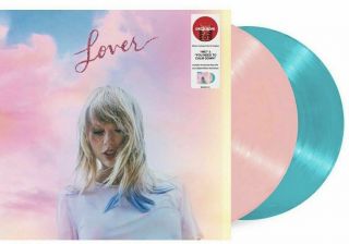 Taylor Swift Lover 2 Lp Pink Blue Color Vinyl Record Target Exclusive