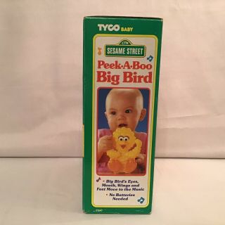 Vintage Tyco Sesame Street Wind Up Musical Peek - A - Boo Big Bird Toy Jim Henson 3