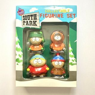 1998 South Park Collectable Figurine Set (4) Kenny,  Kyle,  Stan,  Cartman