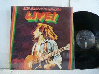 Vg,  In Shrink " Bob Marley & The Wailers Lp Live " Lp From 1975 1st Press E