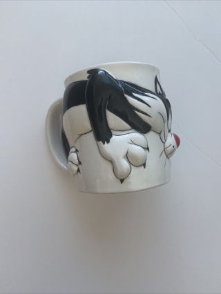 Looney Tunes Warner Brothers Vintage Coffee Mug Sylvester And Tweety Bird 1998