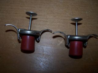 2 @ Vintage Ekco Bulldog Made In Usa Bottle Stoppers Red Rubber