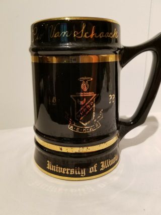 Pabst Blue Ribbon Pbr Van Schaack Chicago University Of Illinois Mug Stein Beer