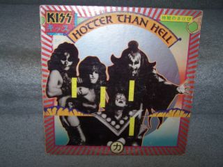 Kiss " Hotter Than Hell " Lp Blue Labels Play Early Pressing Vg