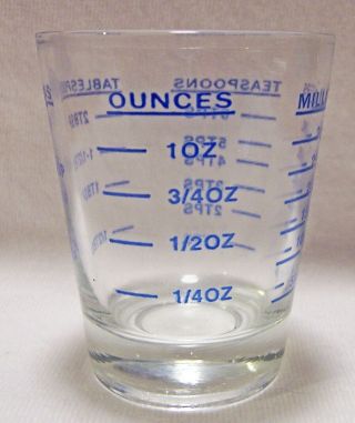 Shot Glass Measuring Cup Ounces Ml Teaspoons Tablespoons Recipes Cocktail 80