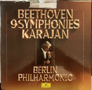 D913 Beethoven Complete 9 Symphonies Karajan Bpo 8 Vinyl Record Set