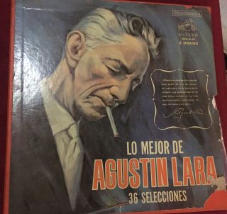 Agustin Lara " Lo Mejor 36 Selecciones " 3 Lp Rca Album 1965 - Includes All 3 Lp’s