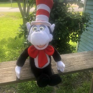 Mattel Dr Seuss Cat In The Hat Talking Plush Pullstring Doll 18 " With Batteries