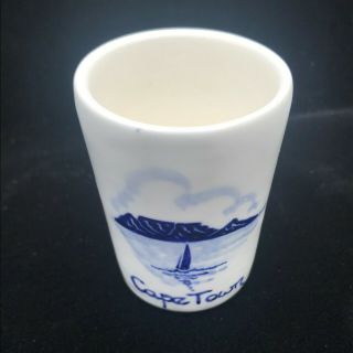 Ceramic Blue And White Cape Town South Africa Shot Glass