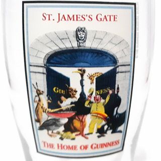 Guinness 20oz " Menagerie At St James Gate " Irish Beer Pint Glass