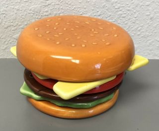 Ceramic Burger Coaster Set Of 6