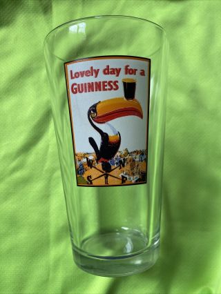 Guinness Beer Pint Glass Set of 3 Luminarc Bar 16oz lovely day for a my goodness 3