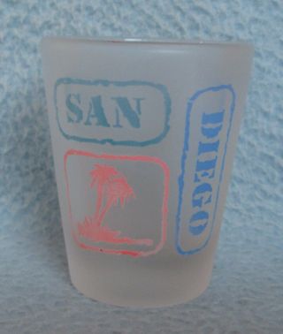 San Diego California Souvenir Frosted Shot Glass