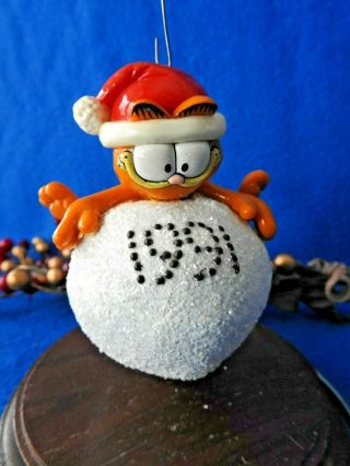 Enesco Ornament 1991 Have A Ball This Christmas 3rd Garfield Dated Series