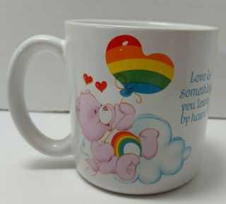 Vintage Care Bears Coffee Mug Love Is Something You Learn By Heart 1984