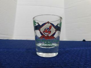 2002 Cleveland Indians Spring Training Shot Glass W/chief Wahoo
