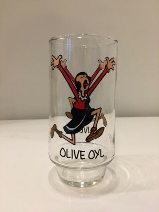 Vintage 1975 Coca - Cola Kollect - A - Set Series Olive Oyl Glass