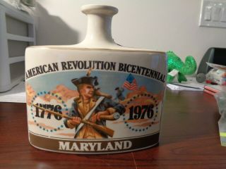 Early Times " American Revolution Bicentennial " Maryland Whiskey Decanter 1976
