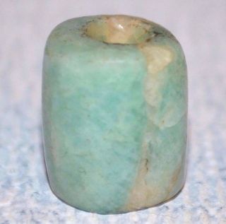 Ancient Amazonite Stone Bead Excavated From Mauritania,  African Trade