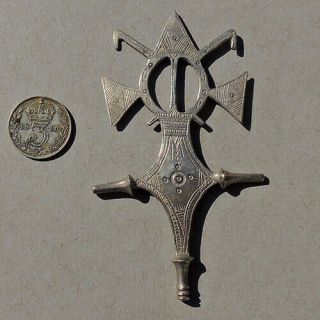 An Old Antique Silver Tuareg Agadez Silver Cross Pendant Niger Mali 56
