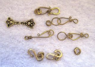 7 Vintage Gold Bracelet Necklace Beading Jewelry Finding Closure & Hardware