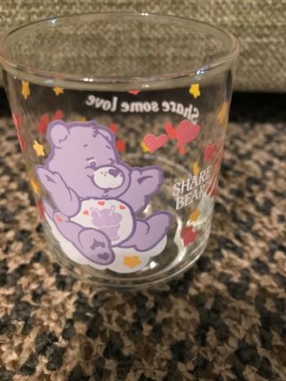 1986 Share Some Love Care Bear 3” Collectible Glass Buy 2 Items Get 1,