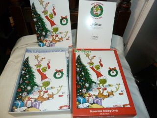 Dr Suess Grinch Christmas Holiday Greeting Cards 24 Boxed