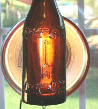 Rare Coca Cola S.  S.  Amber With Arrows Bottle " Memphis,  Tenn.