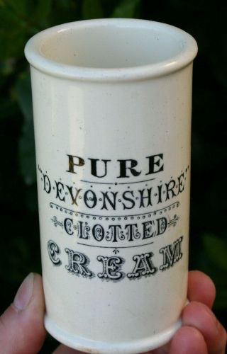 C1900 Pure Devonshire Clotted Cream Pot Stoneware Urn Jar Milk Bottle Ref