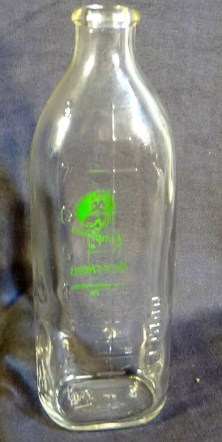 Glass 8 Oz Baby Bottle W/green Pyro,  Comp.  Hoffman 