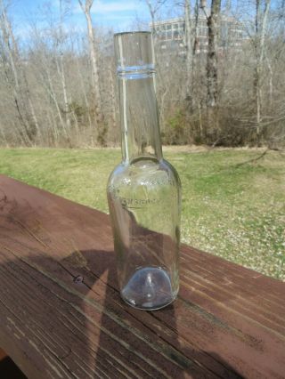 Clear Glass Whiskey Bottle Perkins & Manning Owensboro Ky Pint Scarce