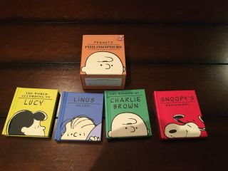 Peanuts Philosophers 4 Book Set Mini Books Set Charlie Brown Snoopy