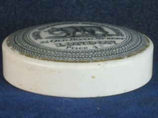 46678 Old Vintage Antique Printed Jar Pot Lid Tooth Paste Atkinson Bears Grease 3