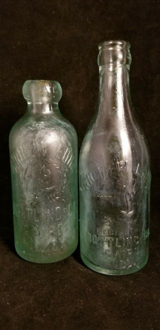 Two Cairo,  Ill.  Andrew Lohr 1880s Hutch Soda Bottles 26