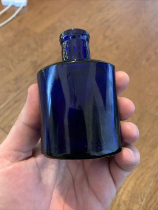 Very Rare Cobalt Blue Antique Poison Bottle 3