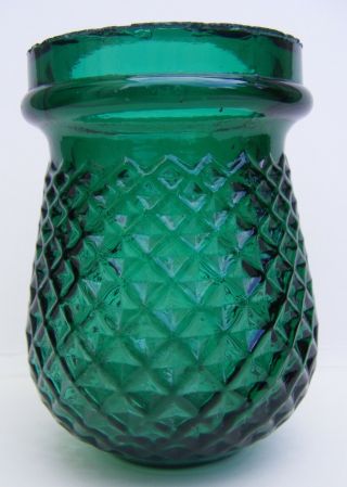 Victorian Fairy Light - Emerald Green Glass - Night Light / Lamp