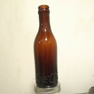 Coca Cola Amber Straight Sided Bottle Johnson City Tenn Tn Coke Rare