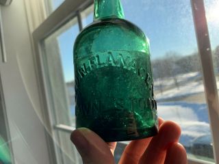 Antique Embossed - Geo.  W.  Flanagen Brown Stout Beer Bottle With Iron Pontil