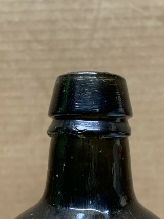 RARE John Clarke York Mineral Water Olive Green Pontil Bottle (mid 1800s) 4
