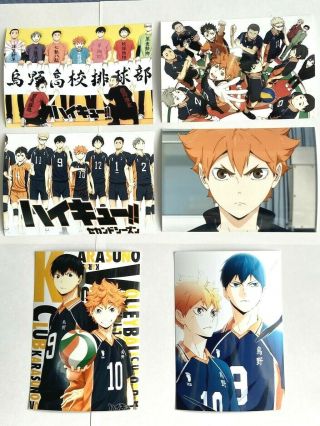 Haikyu Photo - Sized Card Set Of 6 Anime Manga Japan Rare