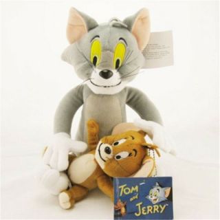Tom And Jerry Plush Doll Stuffed Animal Cartoon Toy Anime Cat & Mouse Figure